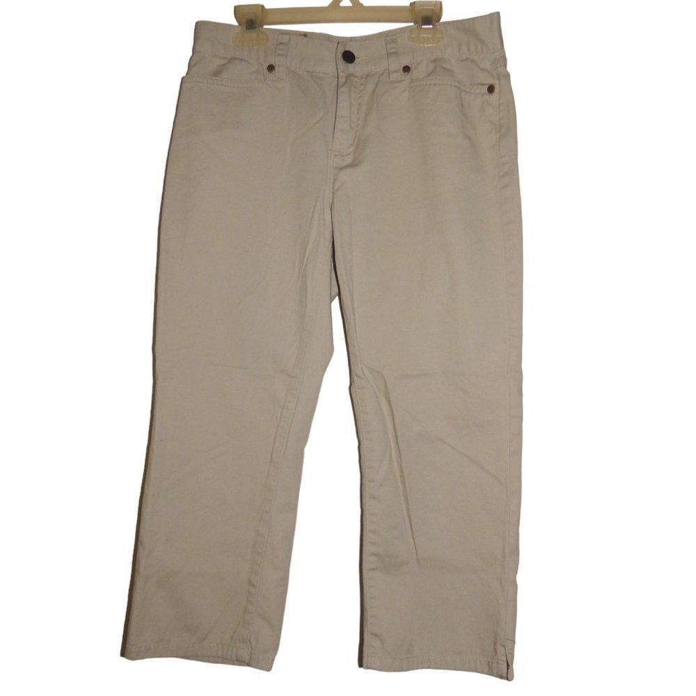 Ralph Lauren LRL Women’s Classic Midcalf Tan Cropped Pants Size 2